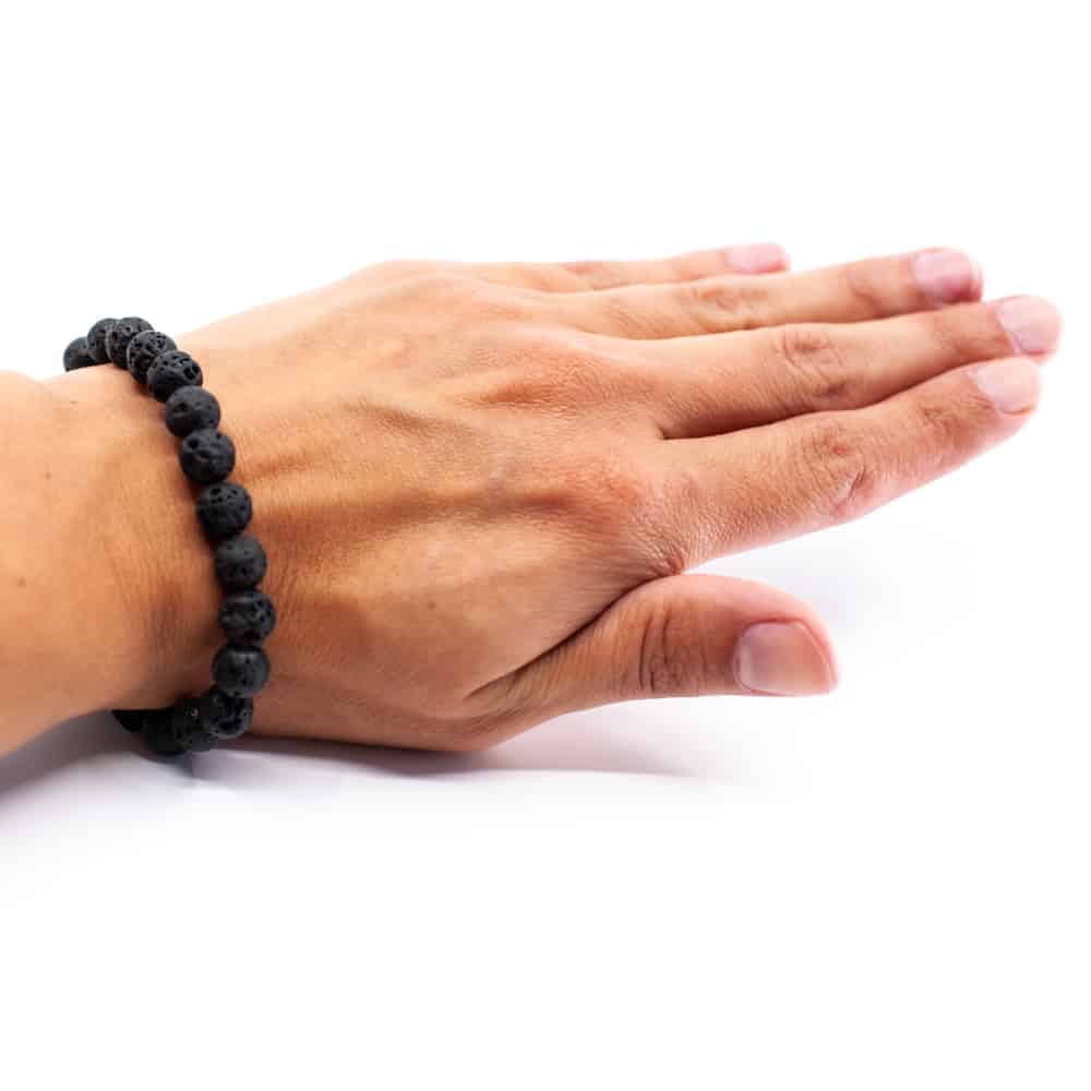 Edelsteen Armband Lavasteen Elastisch (18 cm)