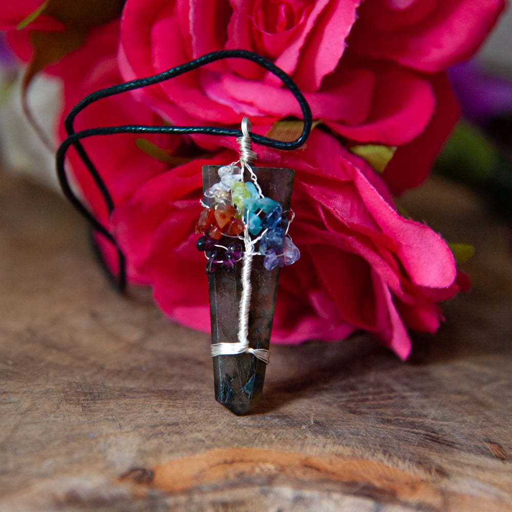 Labradoriet Chakra Tree of Life Hanger
