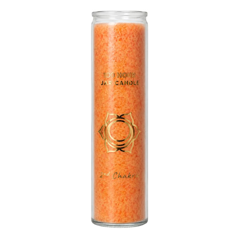 Fair Trade 2nd Chakra Stearine Candle in Glass – Orange-Global Food Hub