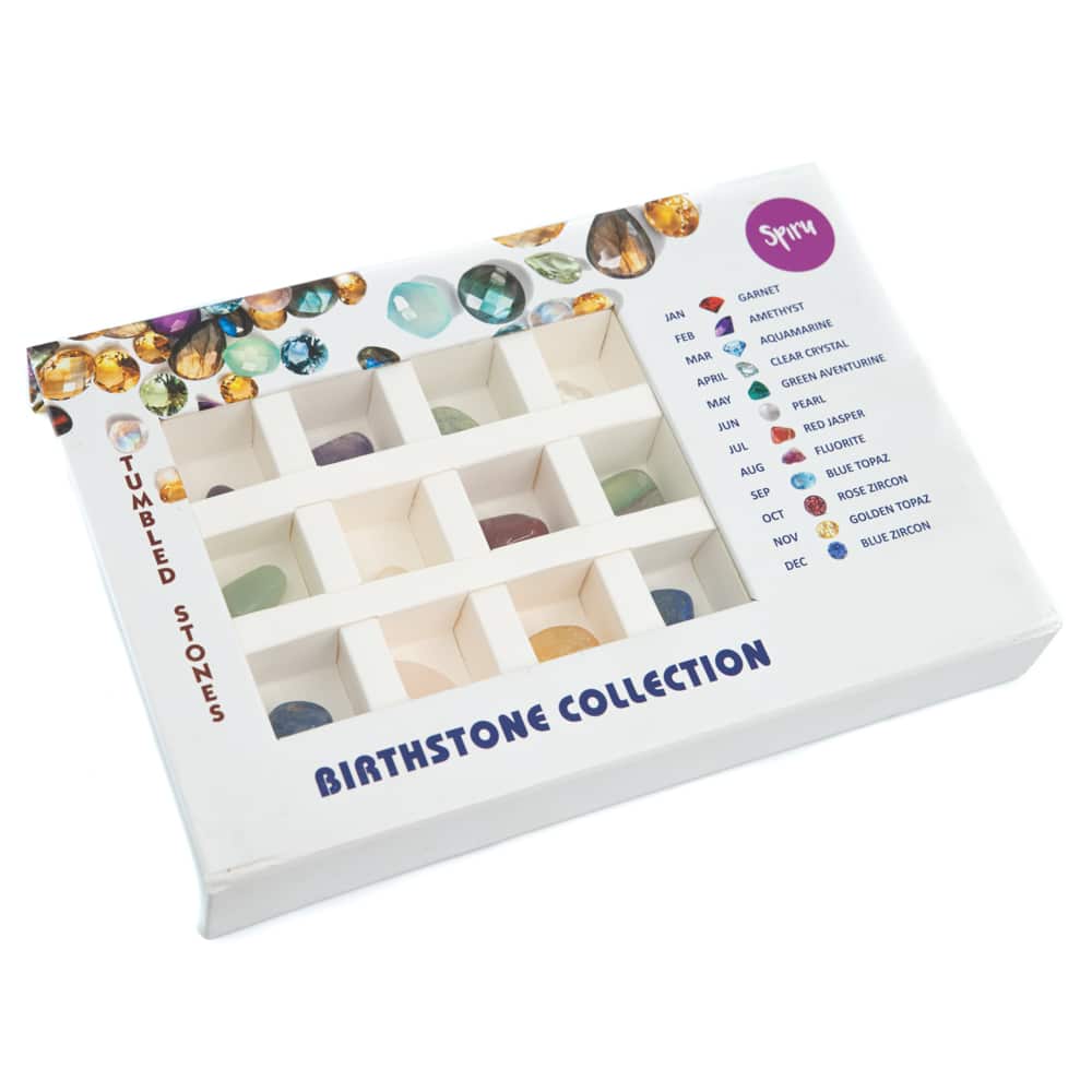 Trommelstenen Geboortesteen Collectie (10 – 15 mm) – 12 stuks