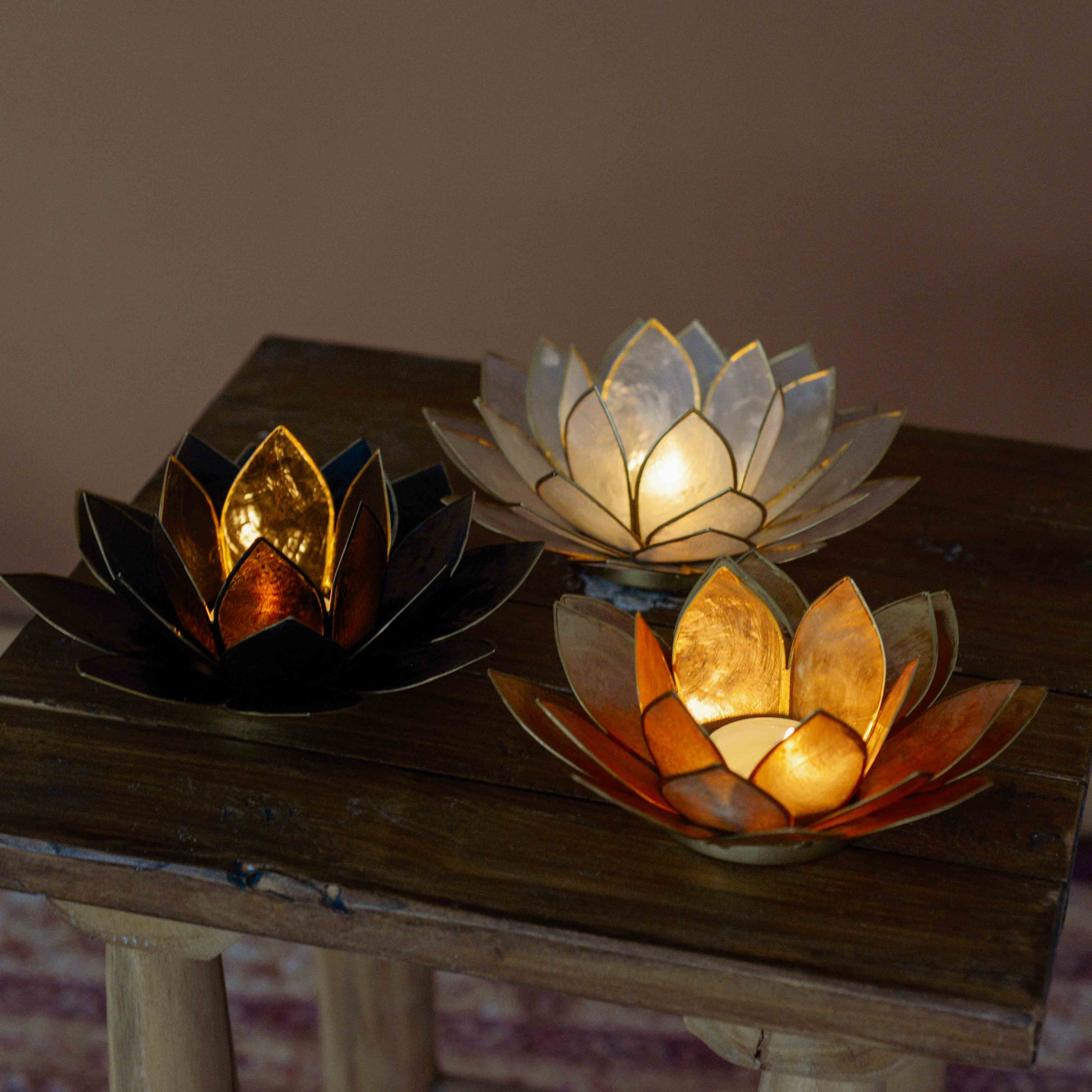 Lotus Sfeerlichten met Neutrale Kleuren Set – Bundel