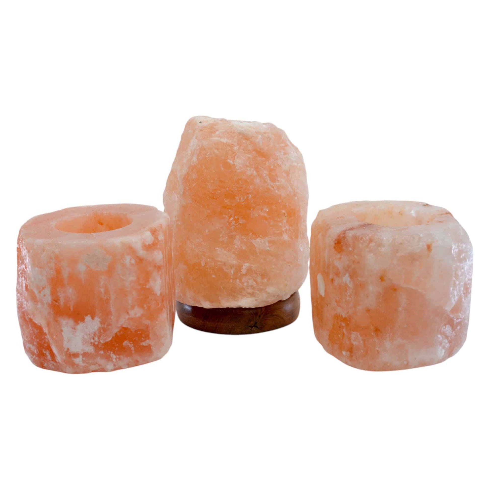 USB Zoutlamp en Waxinelichthouder Set – Bundel