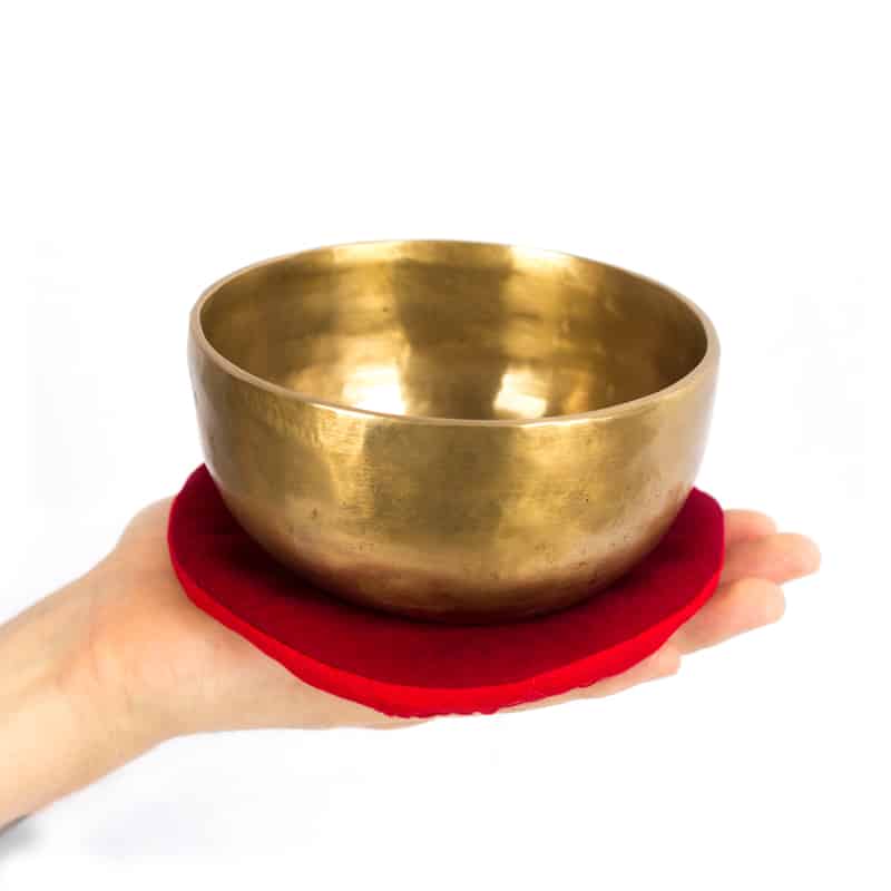 Klankschaalkussen Plat Rond Donkerrood