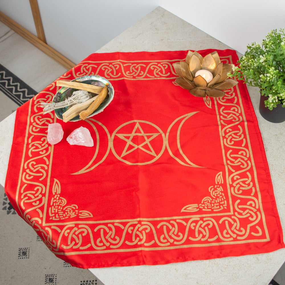 Altaarkleed Pentagram Rood (50 x 50 cm)