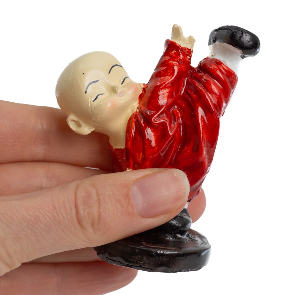 Happy Boeddha Beeld Karate – set van 4 – ca. 7 cm