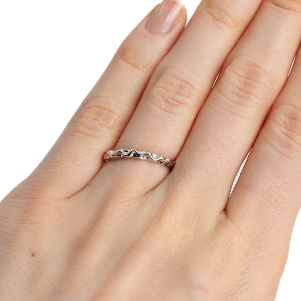 Verstelbare Ring Kronkel Koper Zilverkleurig