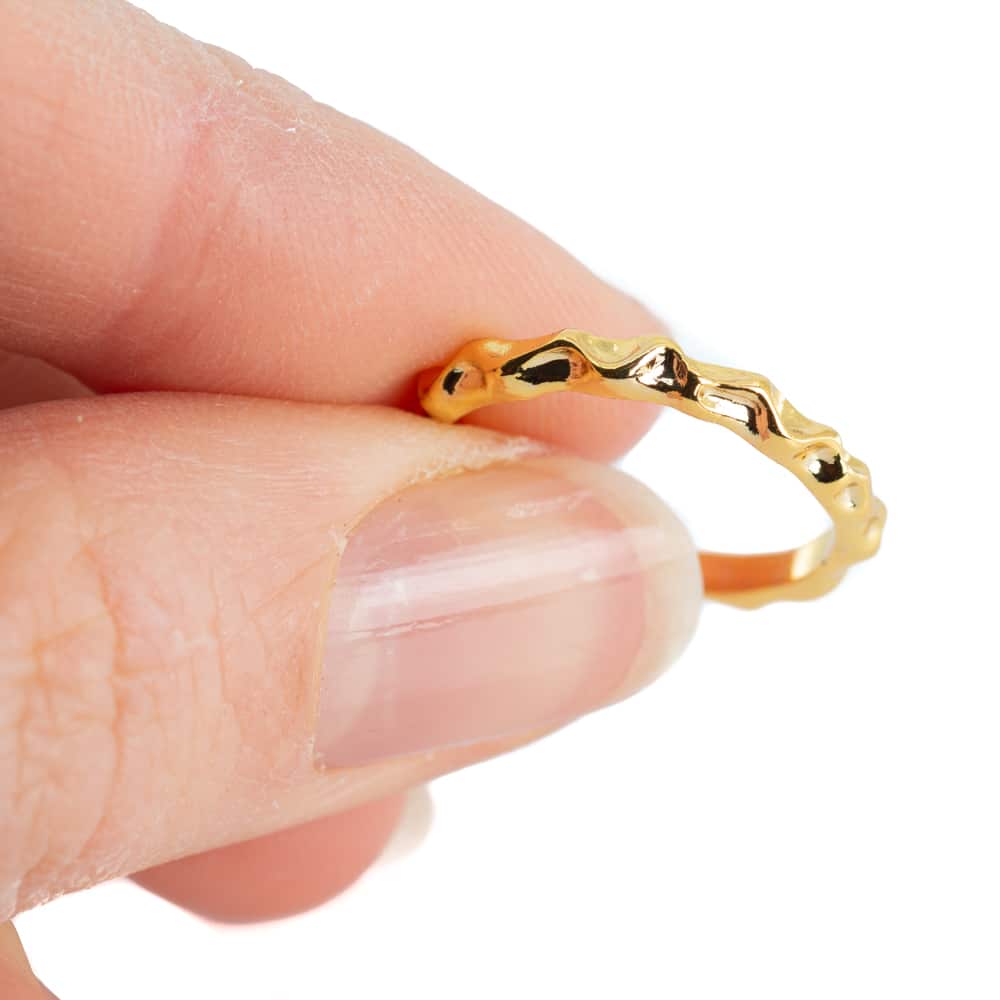 Verstelbare Ring Kronkel Koper Goudkleurig