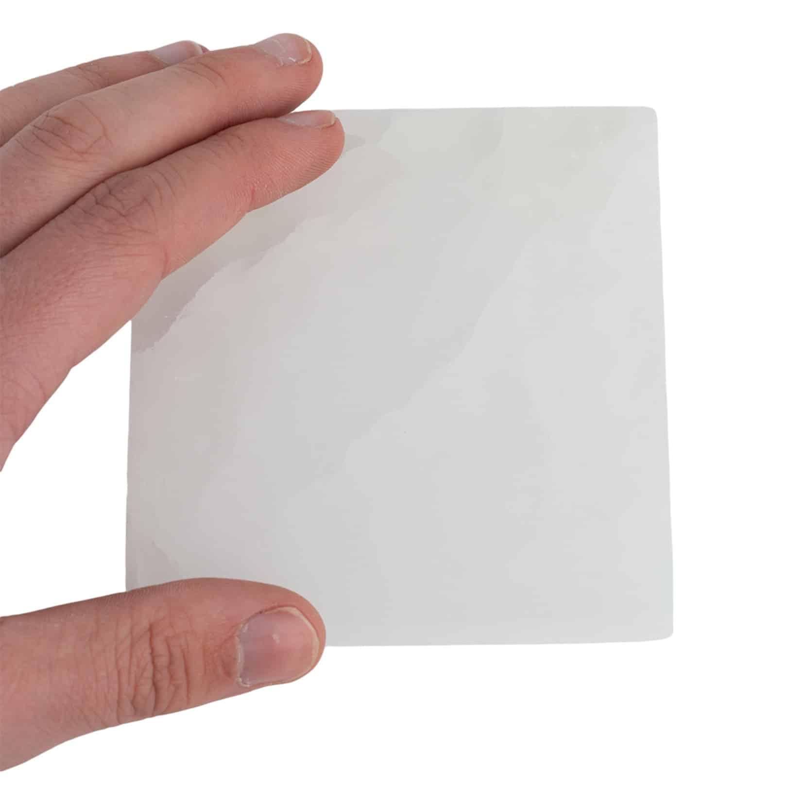 Edelsteen Seleniet Vierkante Oplaad Plaat 10 cm