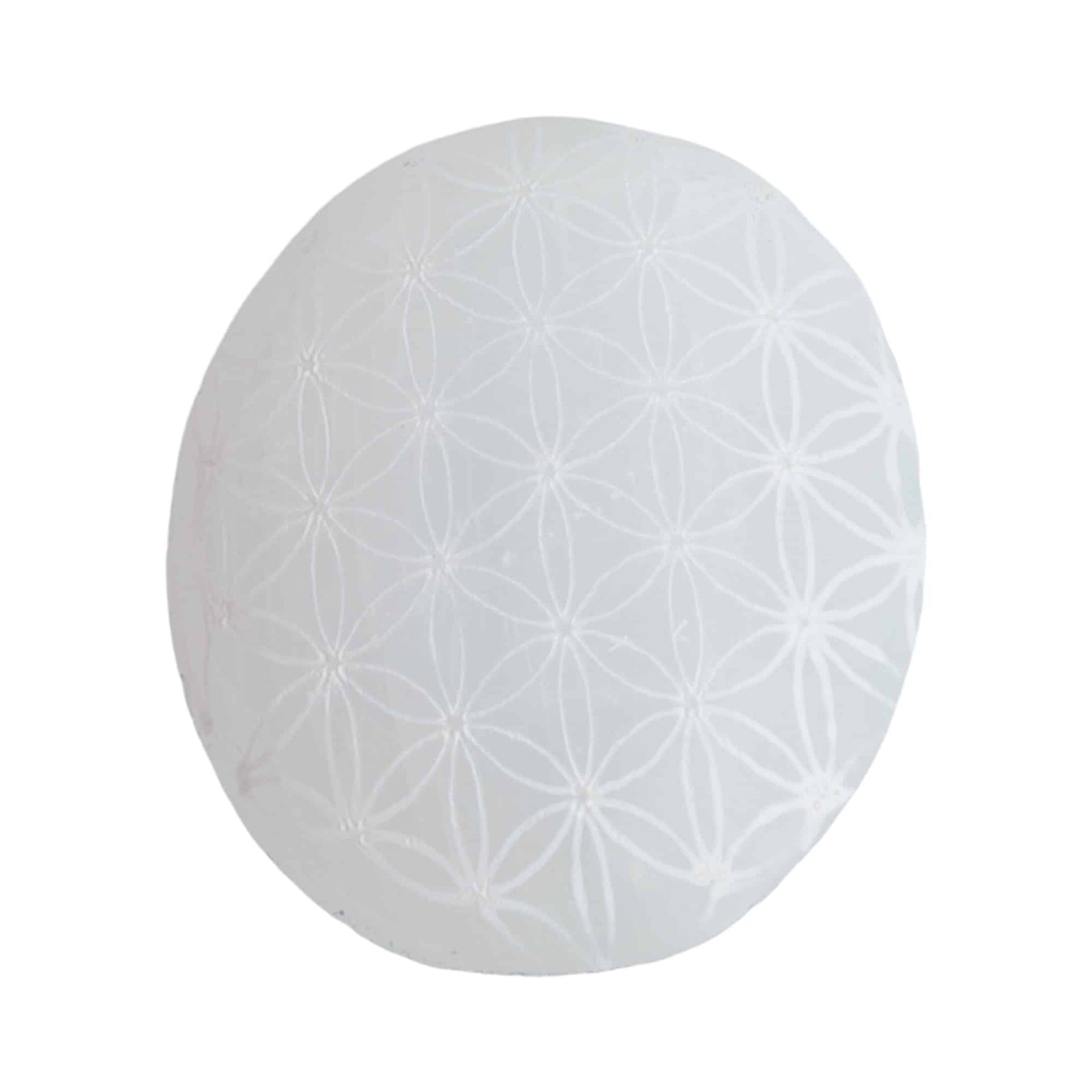 Edelsteen Seleniet Palm Zak Steen Flower of Life