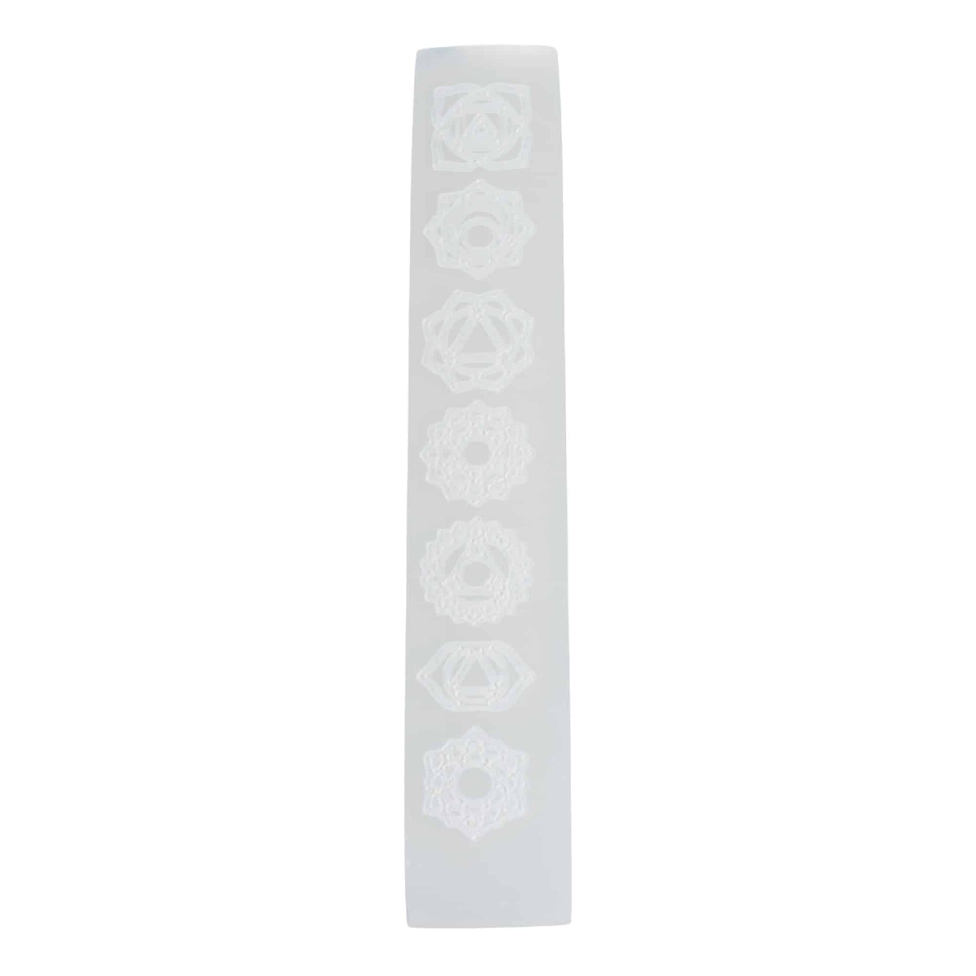 Edelsteen Seleniet Oplaad Staaf 7 Chakras 20 cm