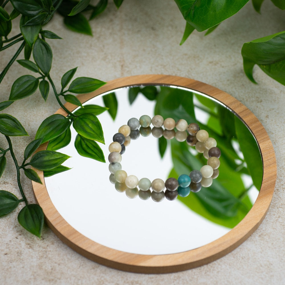 Edelsteen Armband Amazoniet Mala Elastisch