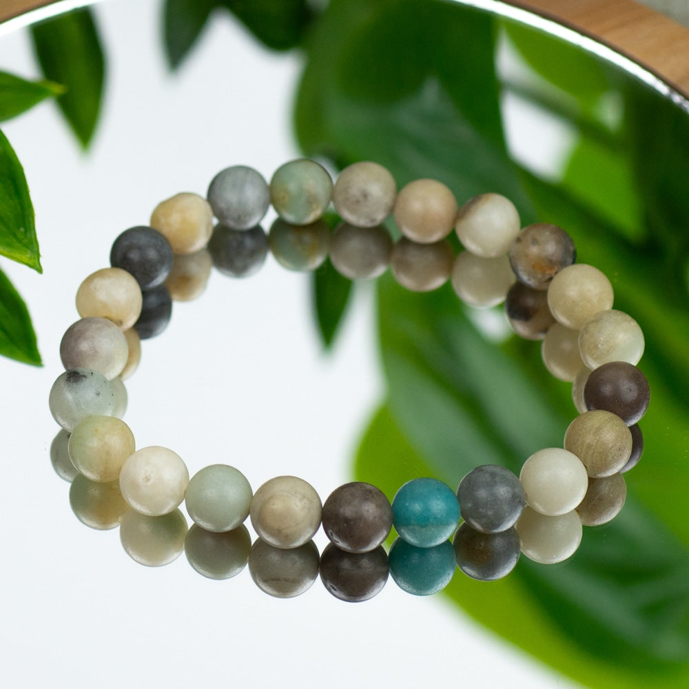 Edelsteen Armband Amazoniet Mala Elastisch