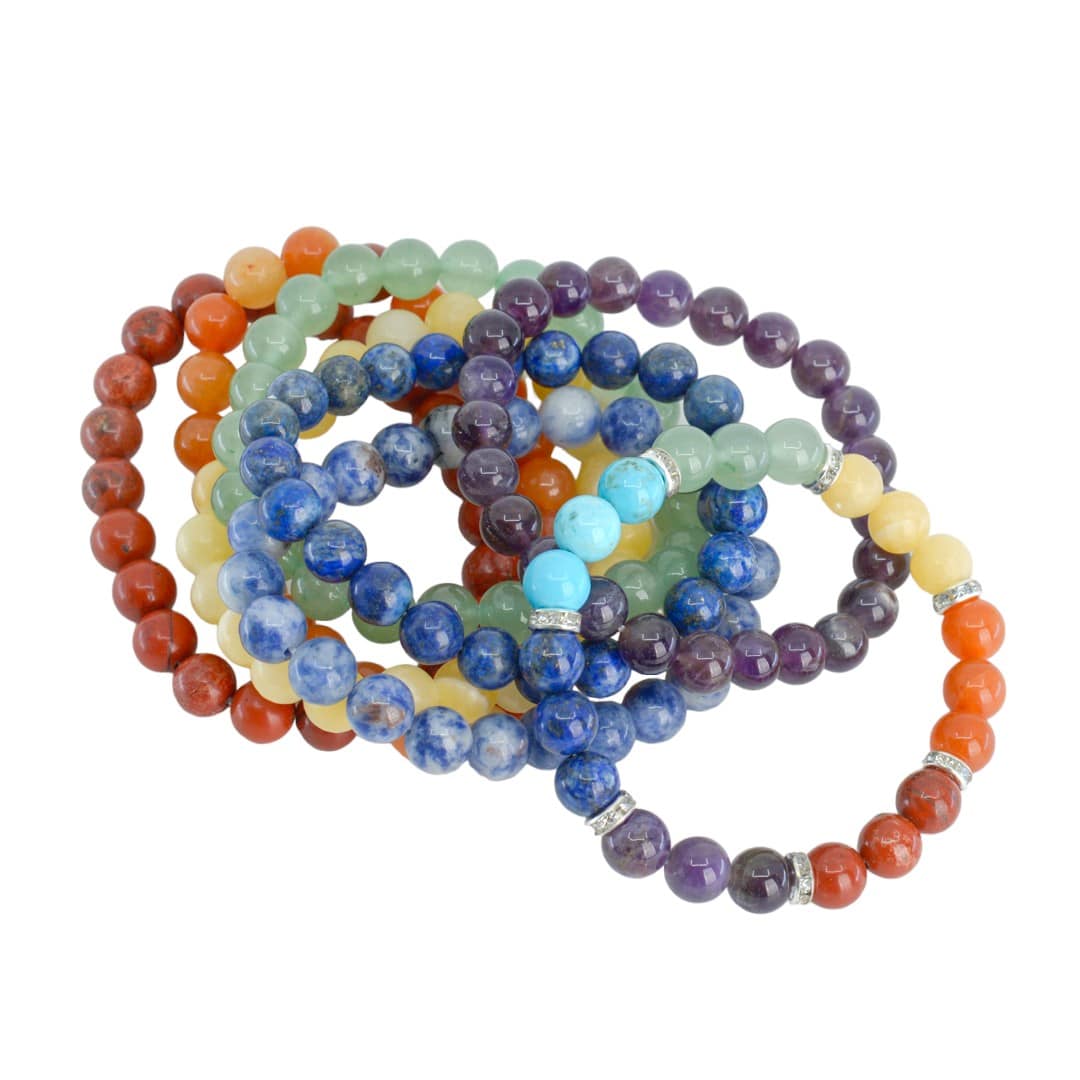 7 Chakra Armbanden Set (met 8 Armbanden)