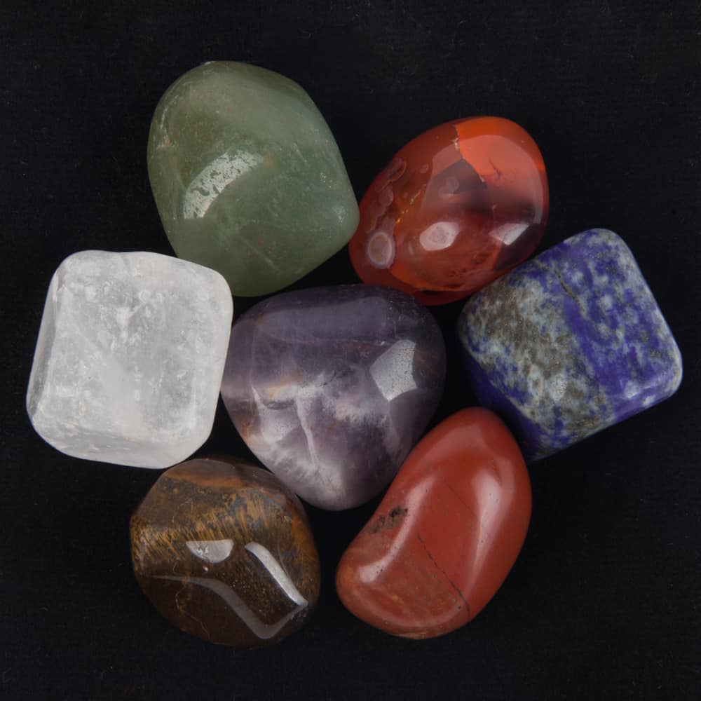 7 Chakra Trommelstenen Set