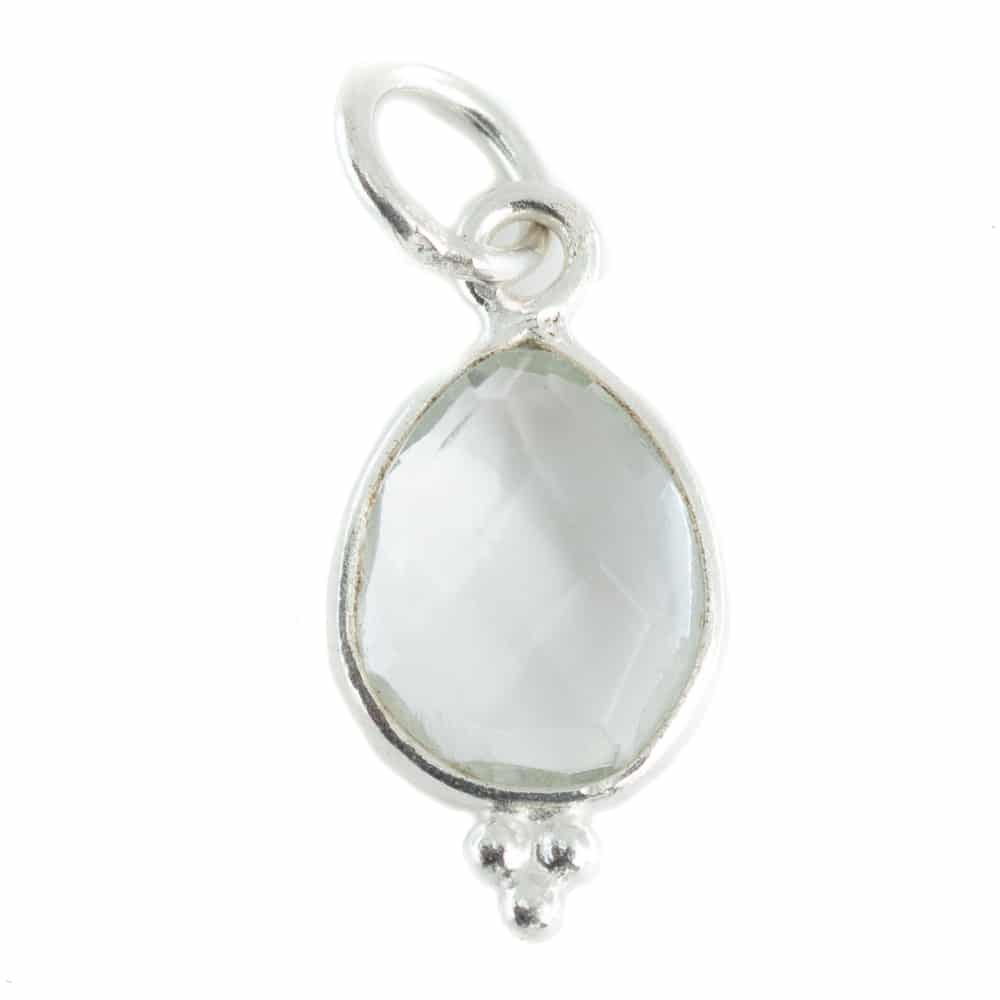 Geboortesteen Hanger April Bergkristal 925 Zilver – 10 mm