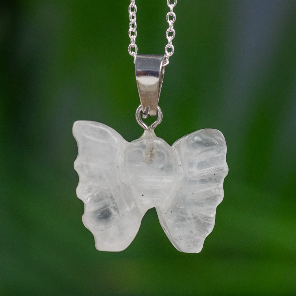 Edelsteen Hanger Vlinder – Bergkristal (20 mm)