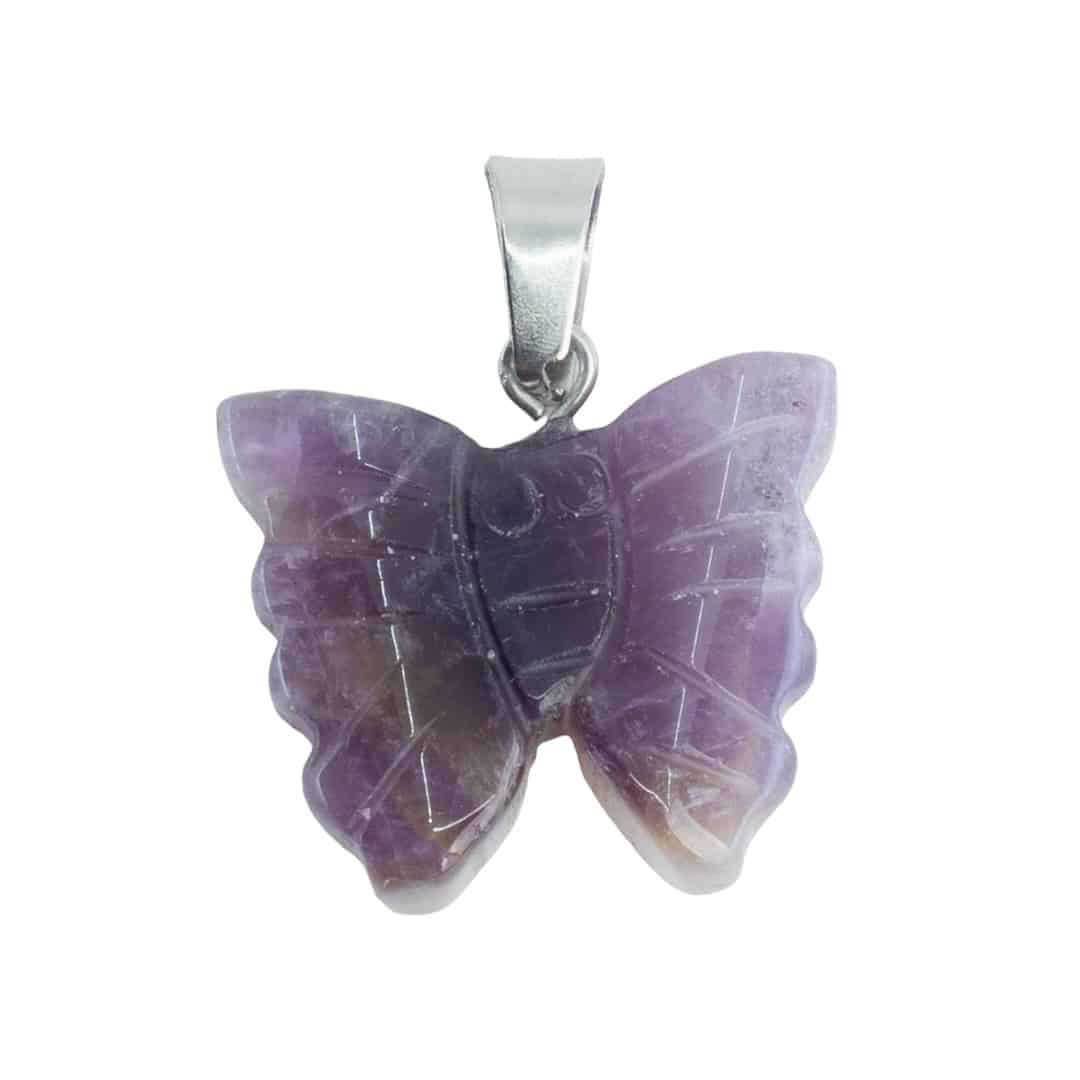 Edelsteen Hanger Vlinder – Amethist (20 mm)