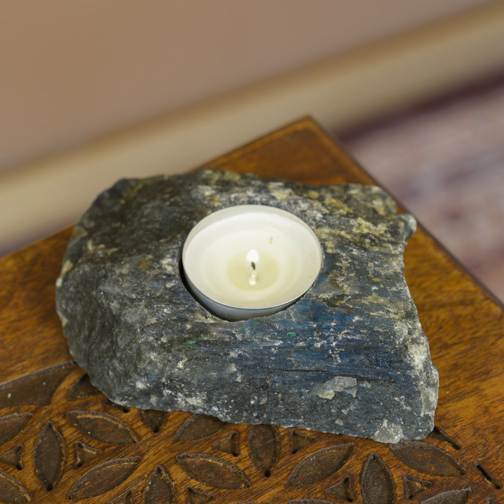 Labradoriet Waxinelichthouder Ruwe Cluster