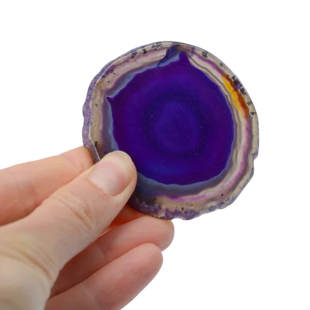 Schijf Paarse Agaat Middel (6 – 8 cm)