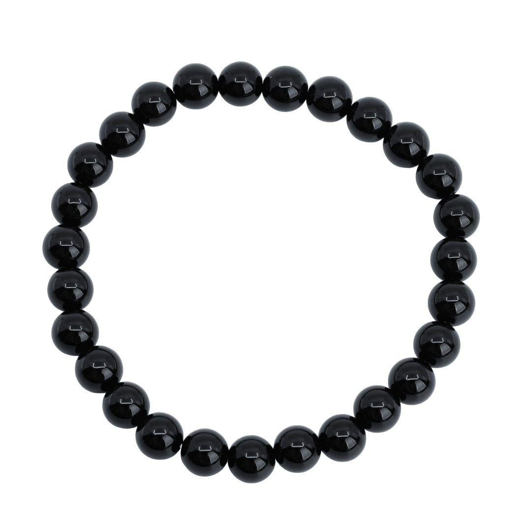 Edelsteen Armband Heren Groot Zwarte Onyx (8mm, 21 cm)