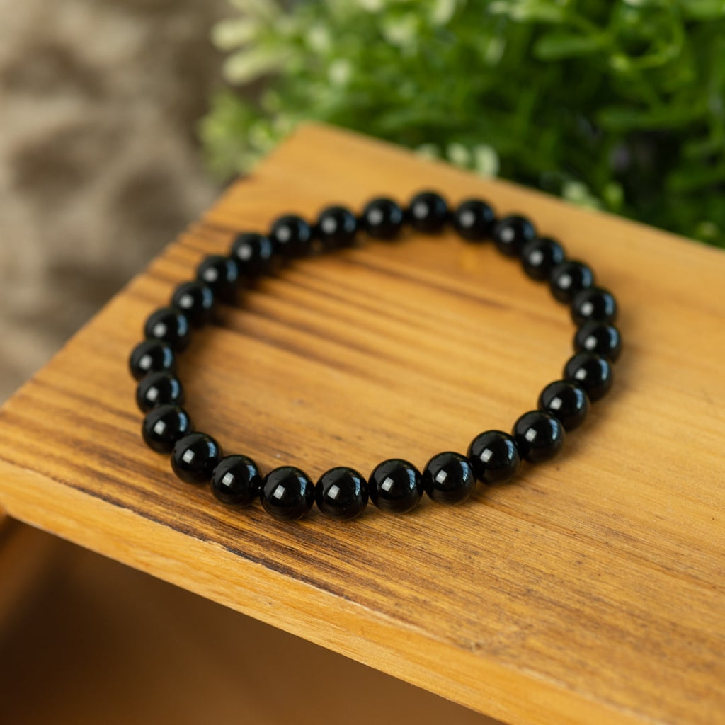 Edelsteen Armband Heren Groot Zwarte Onyx (8mm, 21 cm)