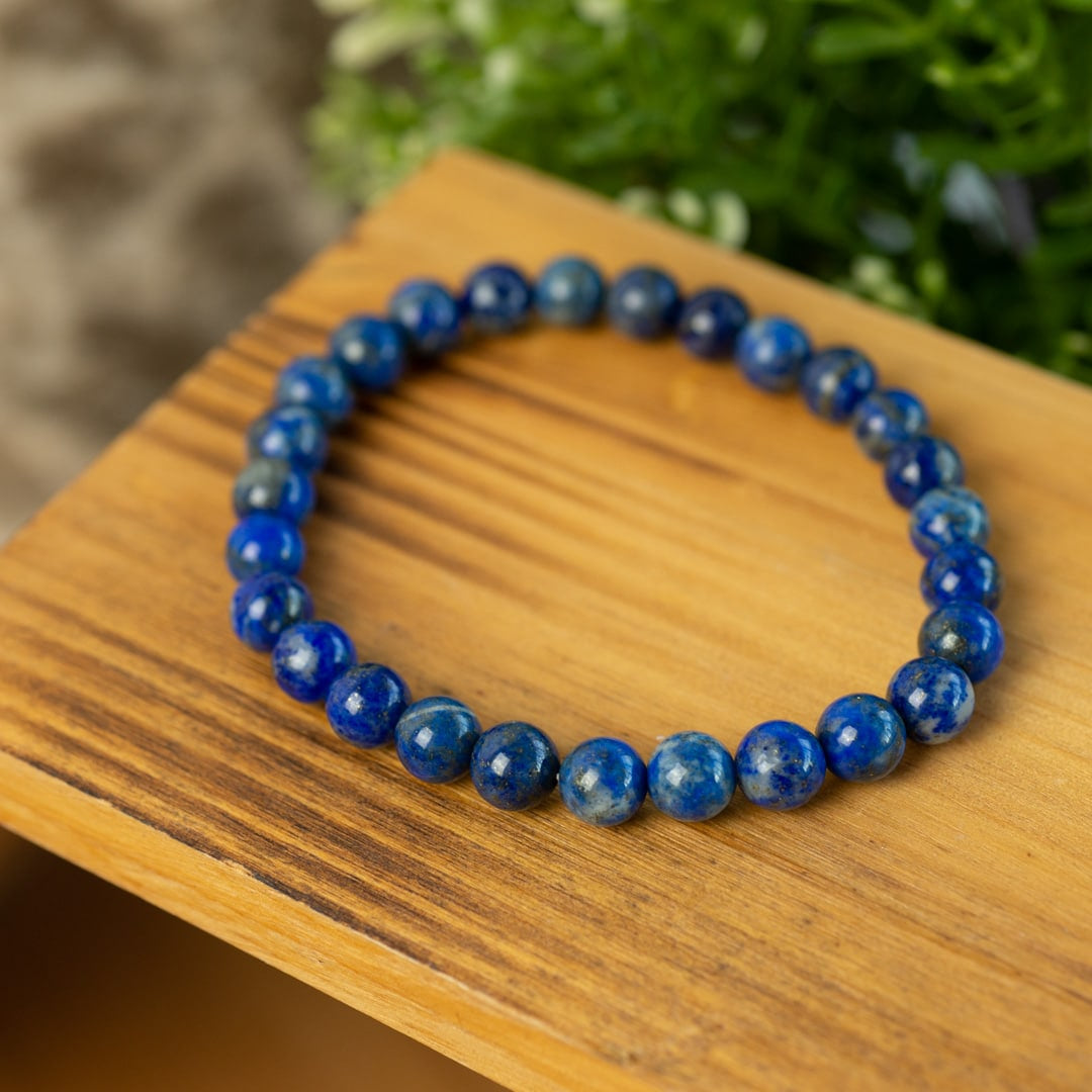 Edelsteen Armband Heren Groot Lapis Lazuli (8mm, 21 cm)