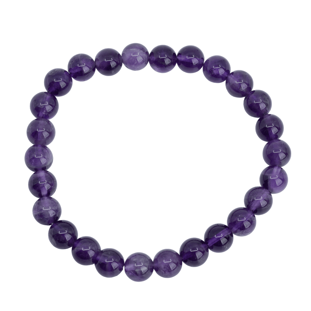 Edelsteen Armband Heren Groot Amethist (8mm, 21 cm)