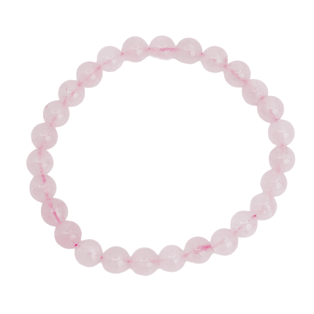 Edelsteen Armband Heren Groot Rozenkwarts (8mm, 21 cm)