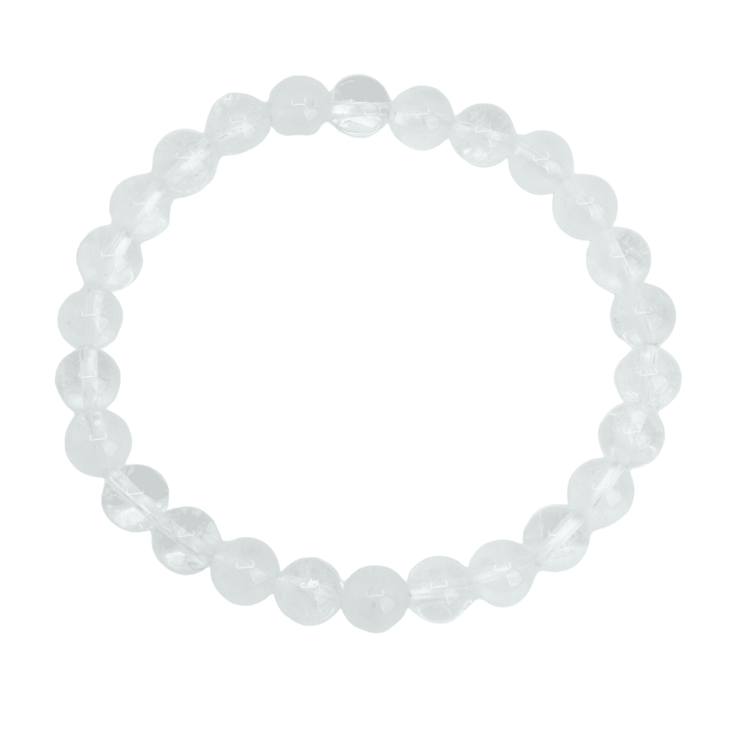 Edelsteen Armband Heren Groot Bergkristal (8mm, 21 cm)