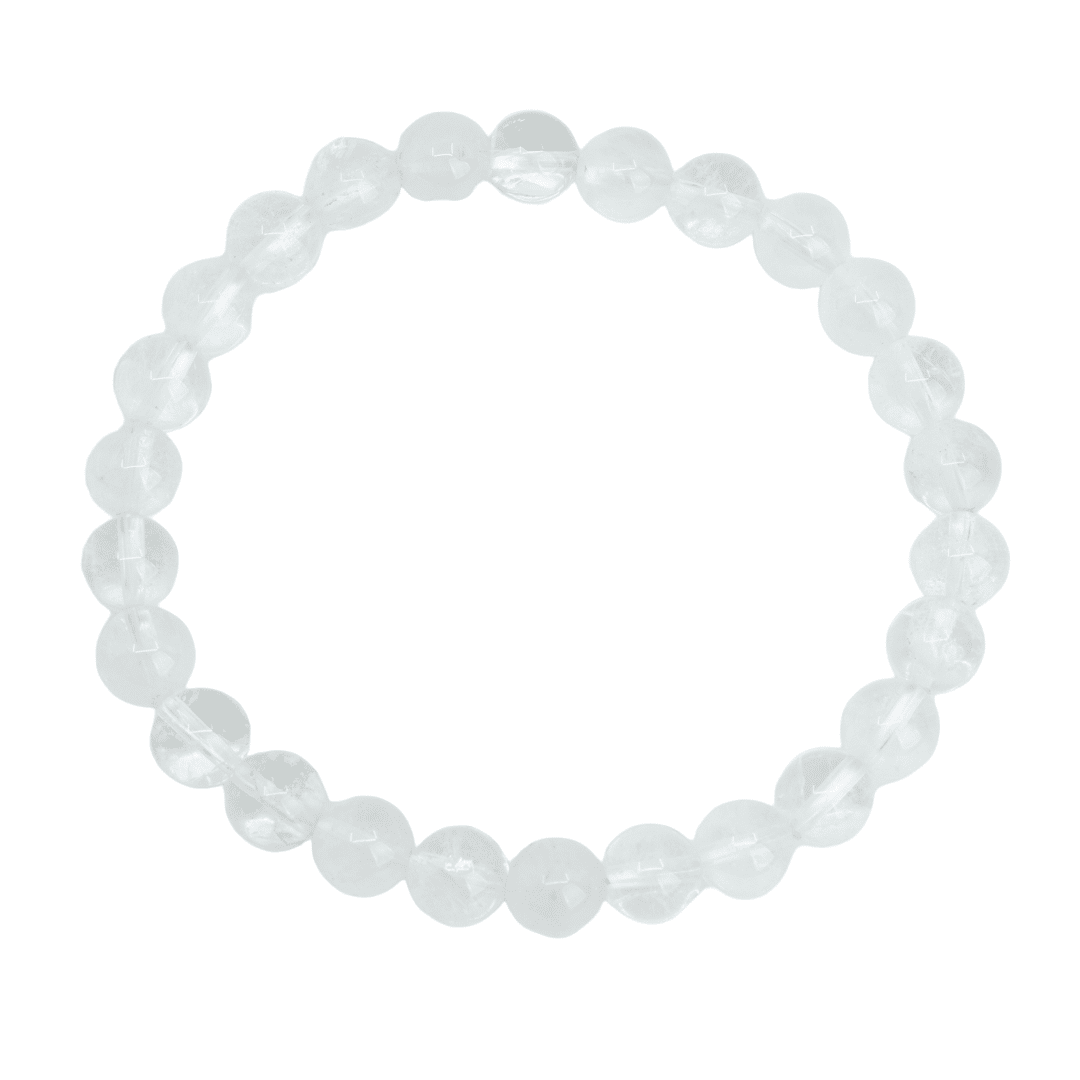 Edelsteen Armband Heren Groot Bergkristal (8mm, 21 cm)