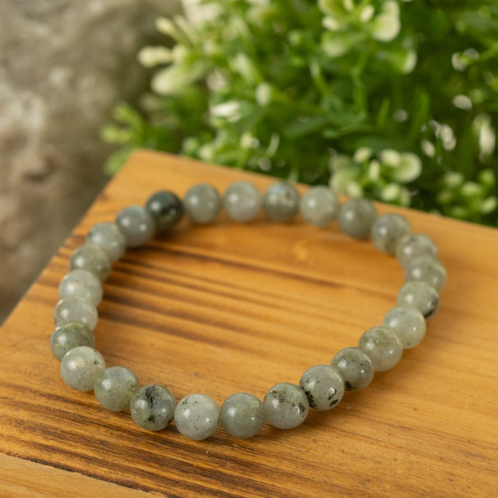 Edelsteen Armband Heren Groot Labradoriet (8mm, 21 cm)