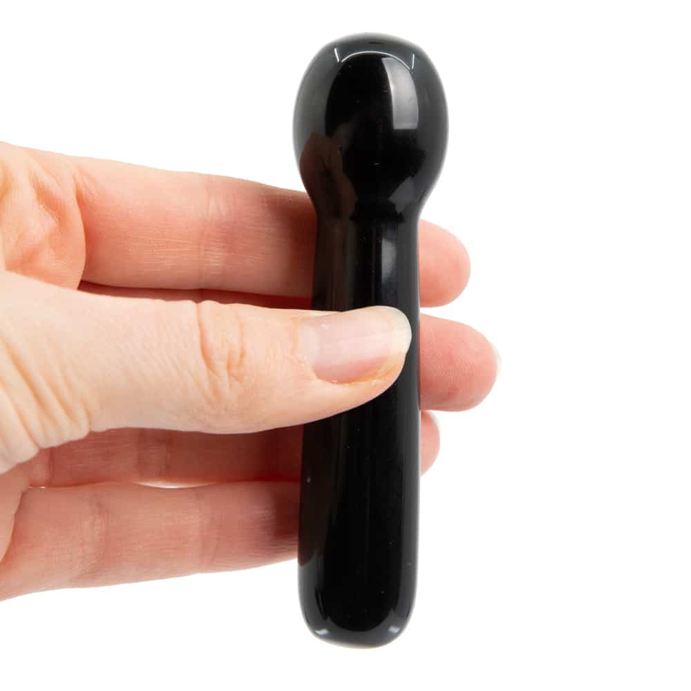 Obsidiaan Yoni Stick Bol – 10 cm