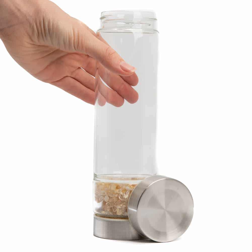 Spiru Edelsteen Waterfles Citrien – 400 ml