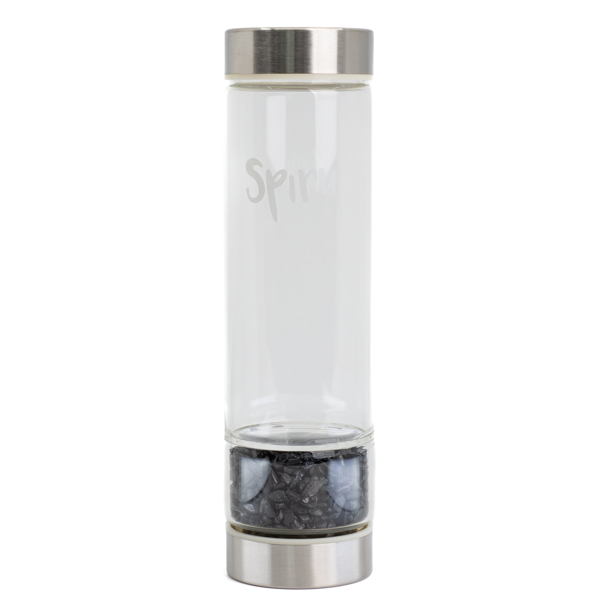 Spiru Edelsteen Waterfles Zwarte Toermalijn – 400 ml