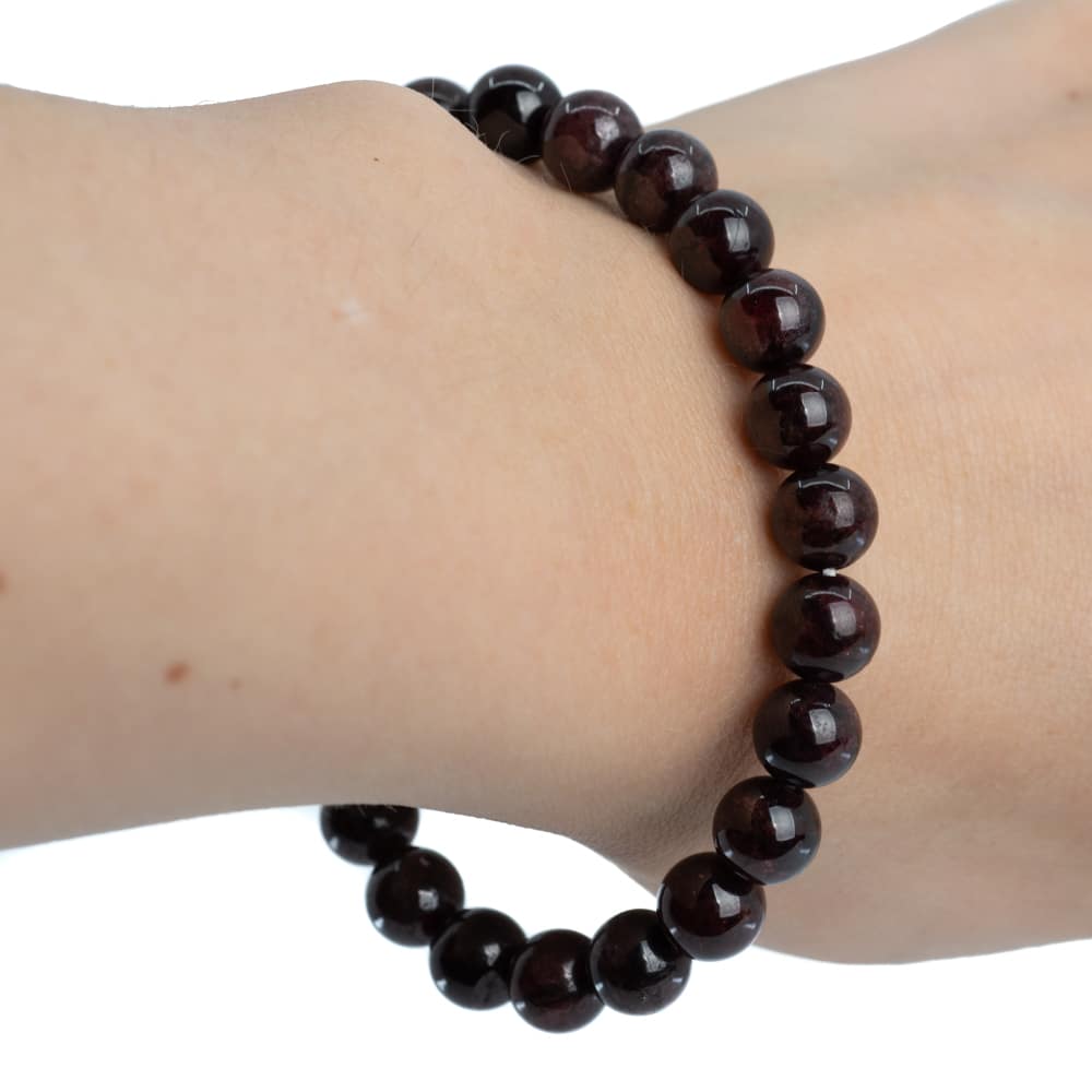 Edelsteen Armband Granaat – 8 mm