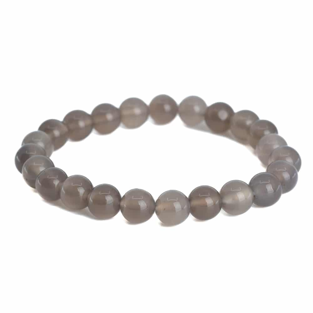 Edelsteen Armband Grijze Agaat – 8 mm