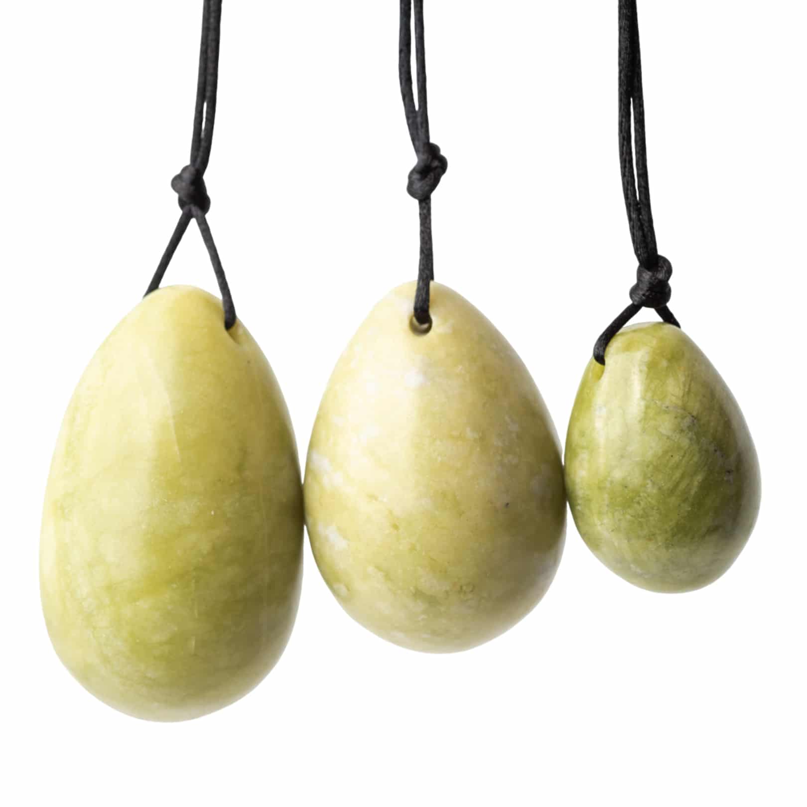 Yoni Ei Set Groene Jade – set van 3
