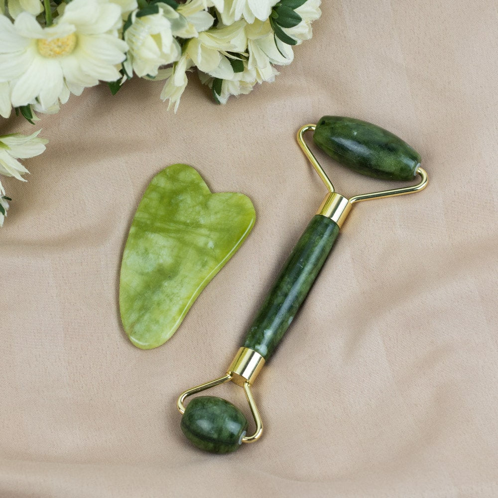 Groene Jade Massage Gezichtsroller