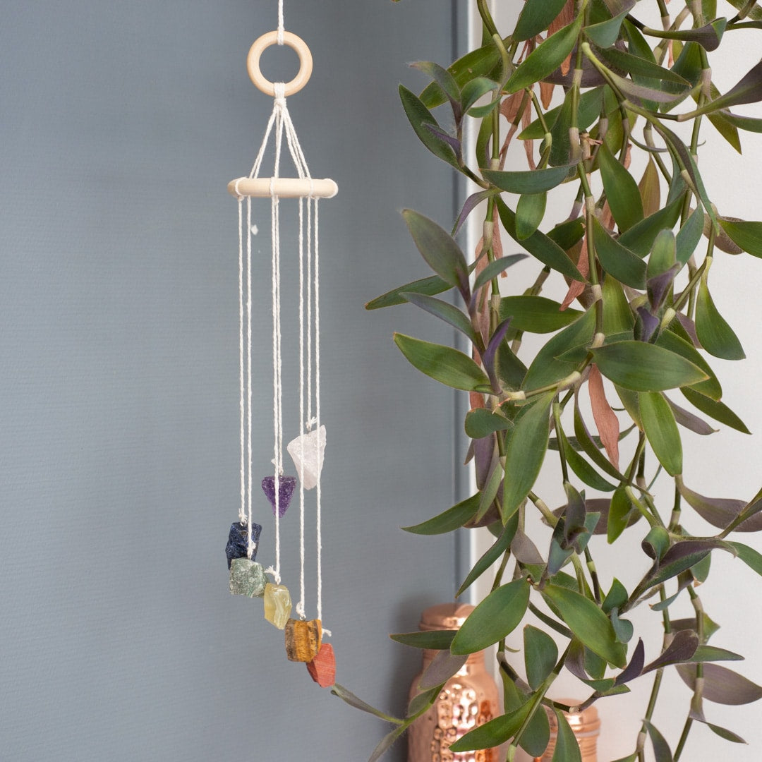 Edelsteen Windmobiel 7 Chakras (60-70 cm)