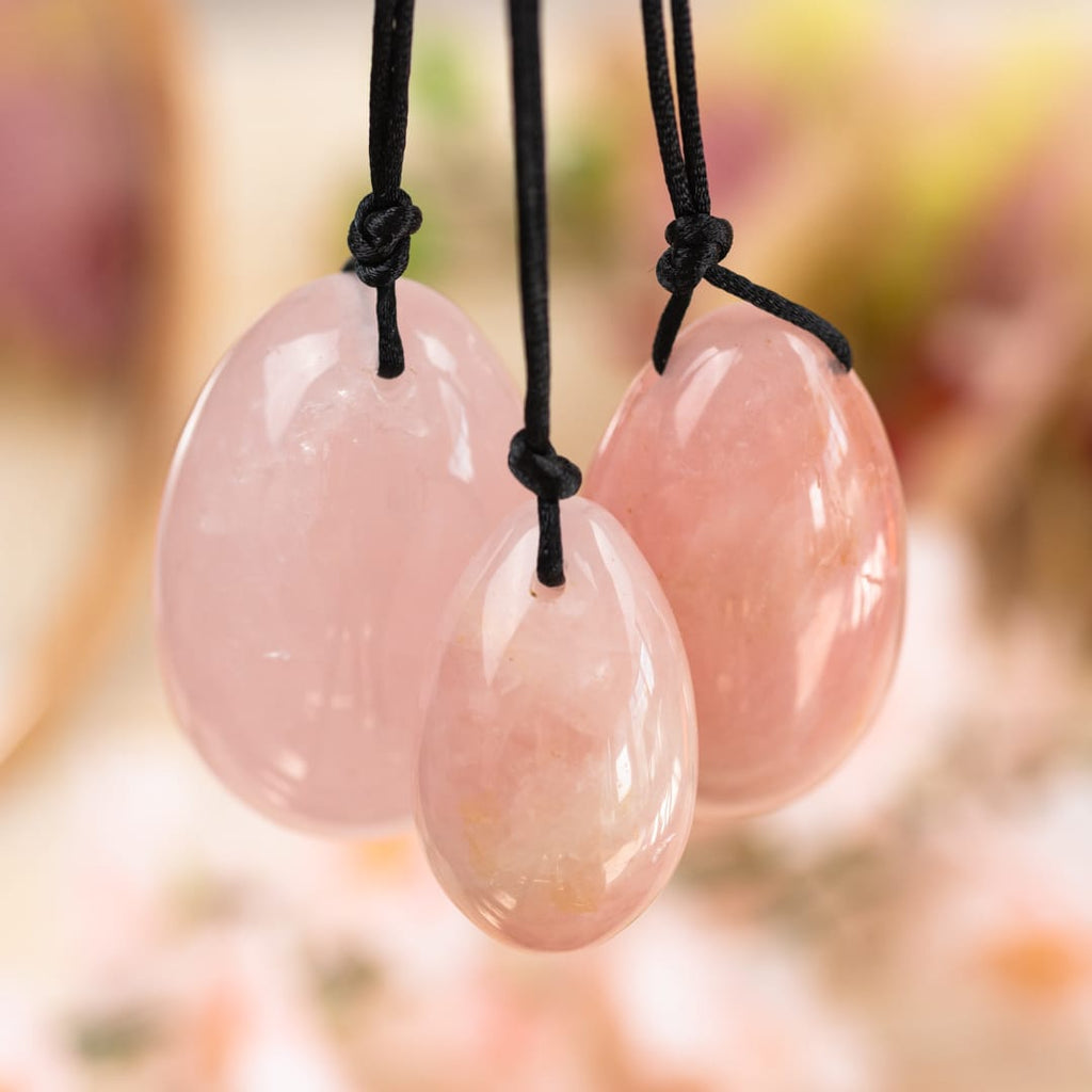 Yoni Ei Set Rozenkwarts – set van 3