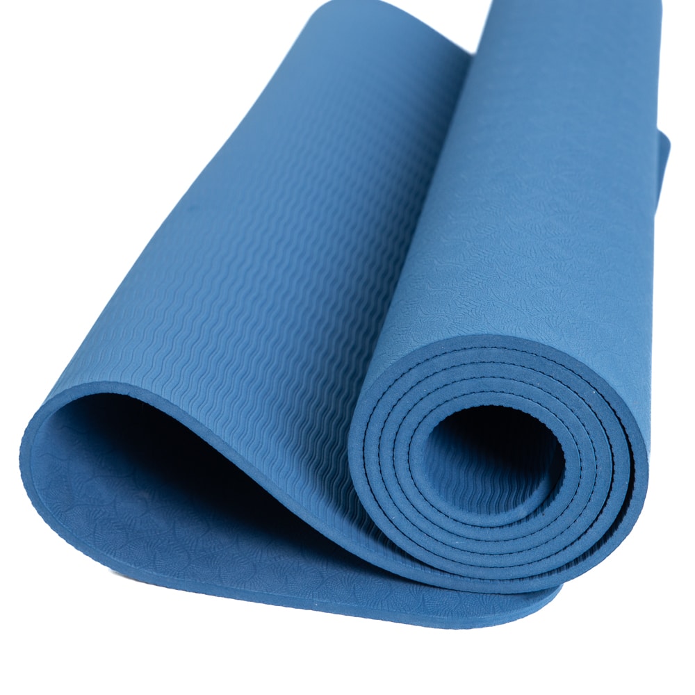 Yogamat TPE Navy Blauw – Extra Dik – 6 mm – 183 x 61 cm