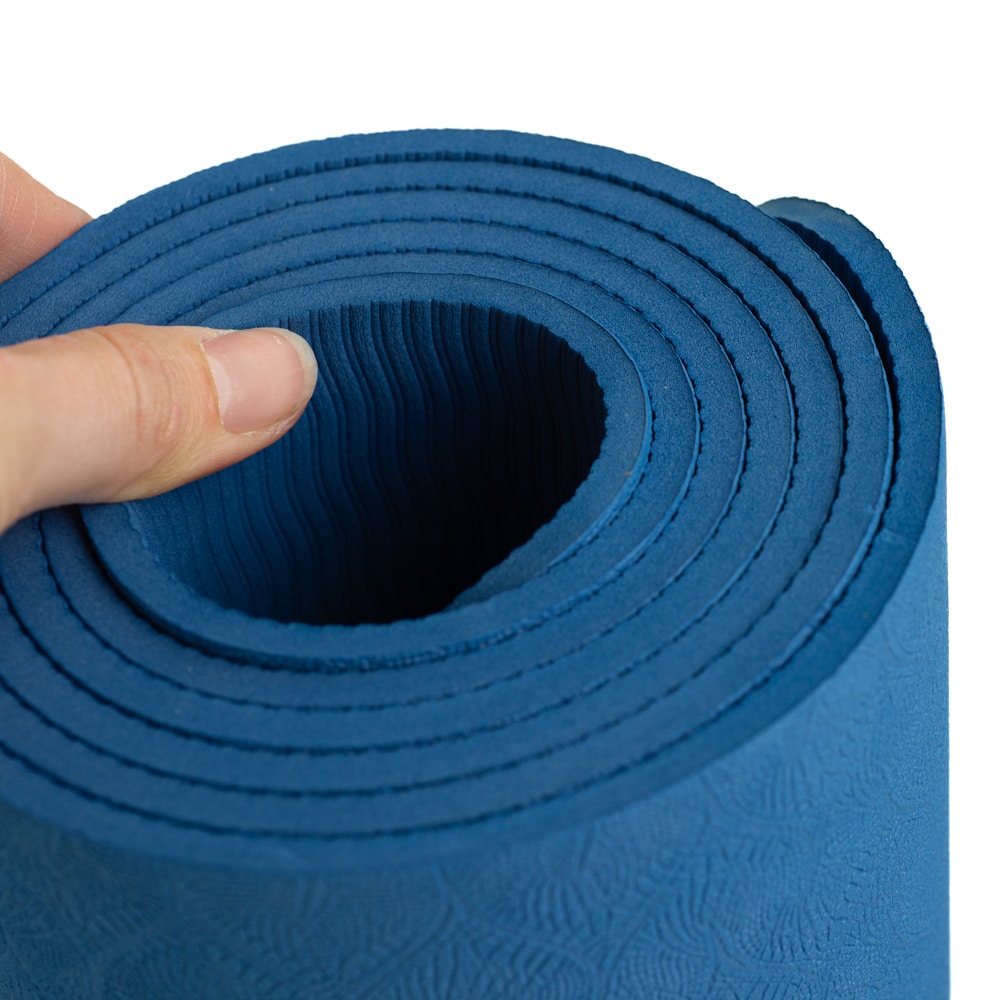 Yogamat TPE Navy Blauw – Extra Dik – 6 mm – 183 x 61 cm