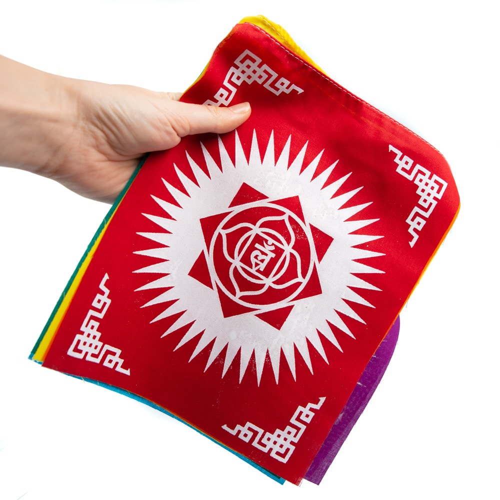 Gebedsvlaggen 7 Chakra’s Affirmaties Katoen – 180 cm