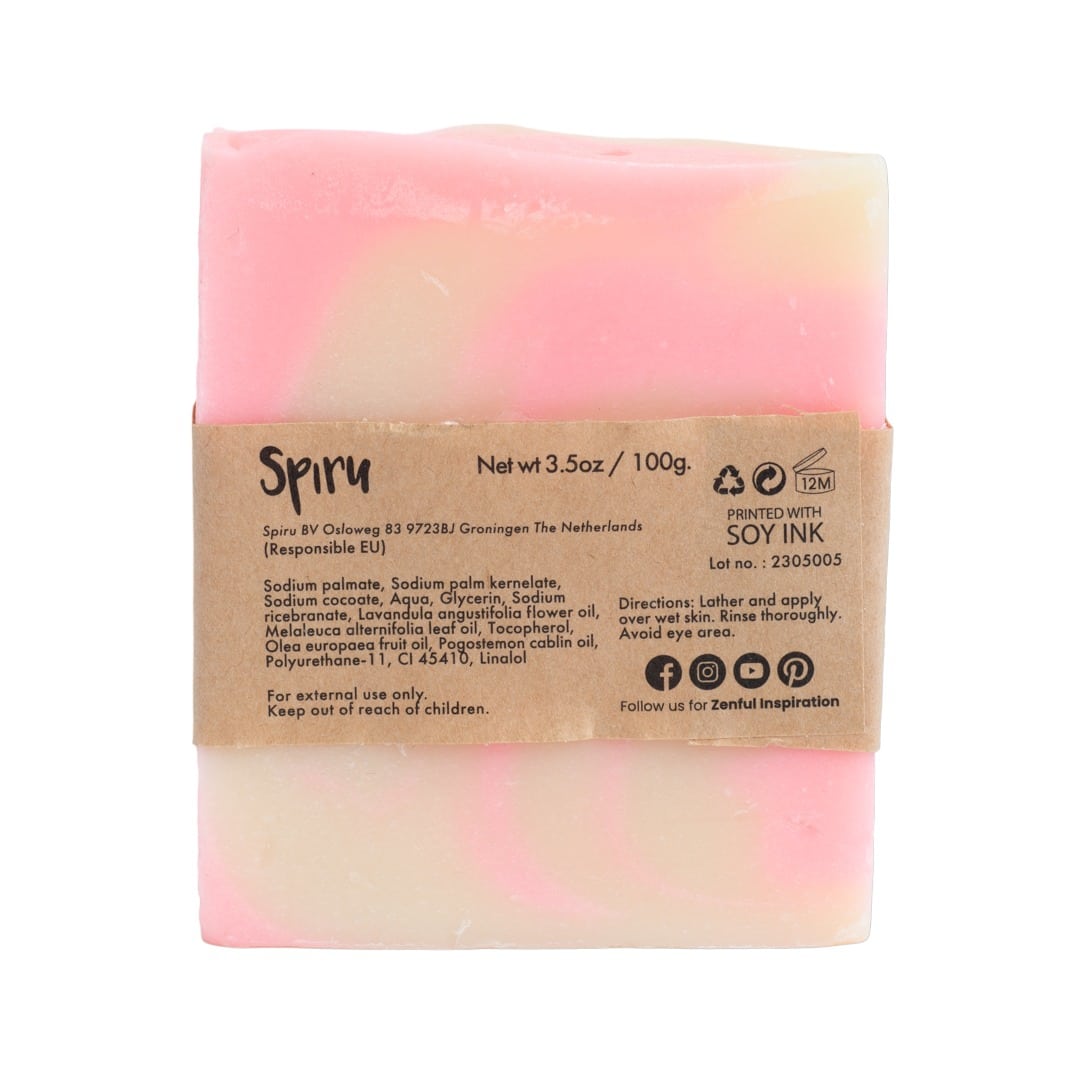 Spiru Fair Trade Edelsteen Zeep – Lavendel & Gouden Driehoek – Harmonie (100 gram)