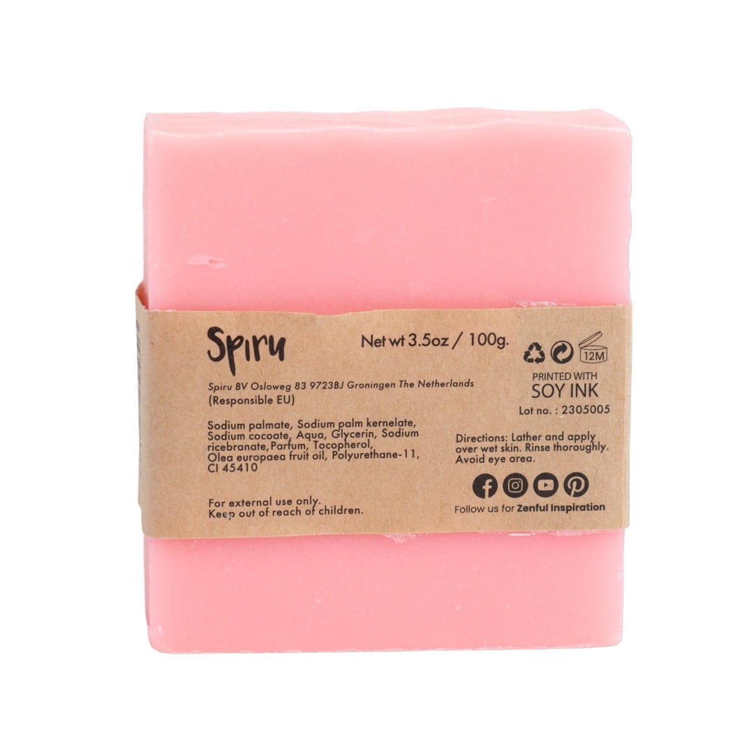 Spiru Fair Trade Edelsteen Zeep – Roos & Rozenkwarts – Liefde (100 gram)