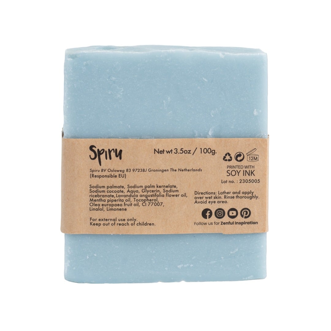 Spiru Fair Trade Edelsteen Zeep – Lavendel-Pepermunt & Lapis Lazuli – Relaxation (100 gram)
