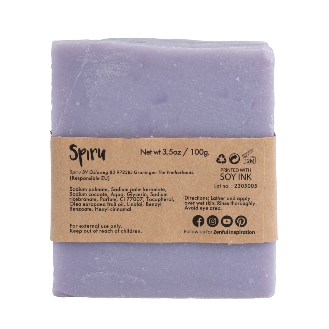 Spiru Fair Trade Edelsteen Zeep – Jasmijn & Amethist – Spiritualiteit (100 gram)