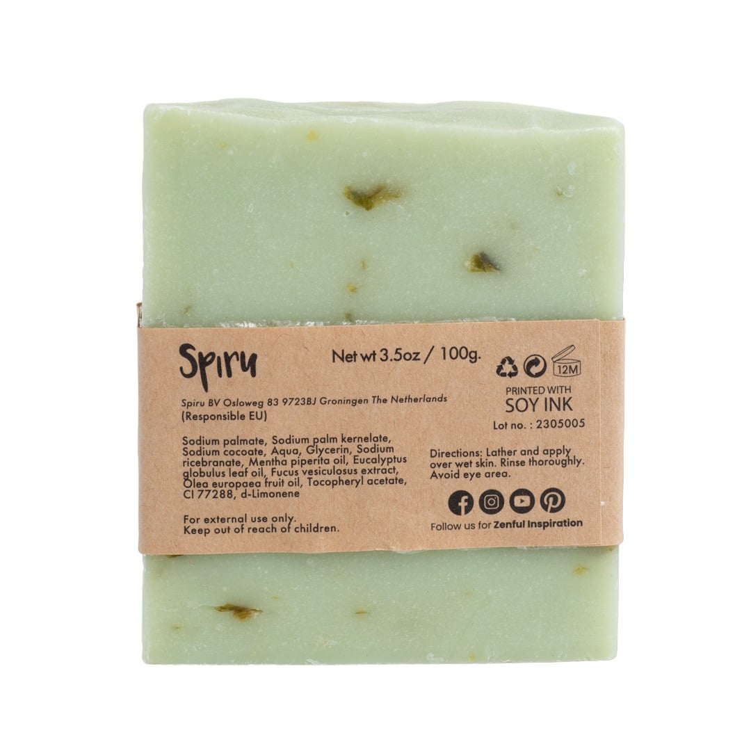 Spiru Fair Trade Edelsteen Zeep – Zeewier & Groene Aventurijn – Zelfvertrouwen (100 gram)