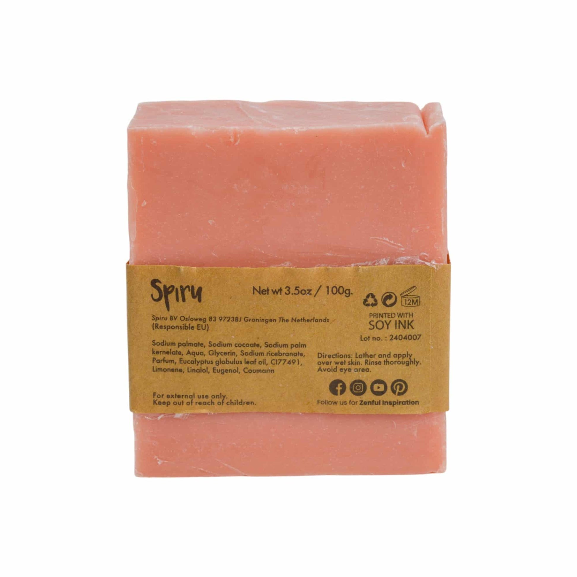 Spiru Fair Trade Edelsteen Zeep – Rosemarijn & Maansteen – Vrouwelijkheid (100 gram)