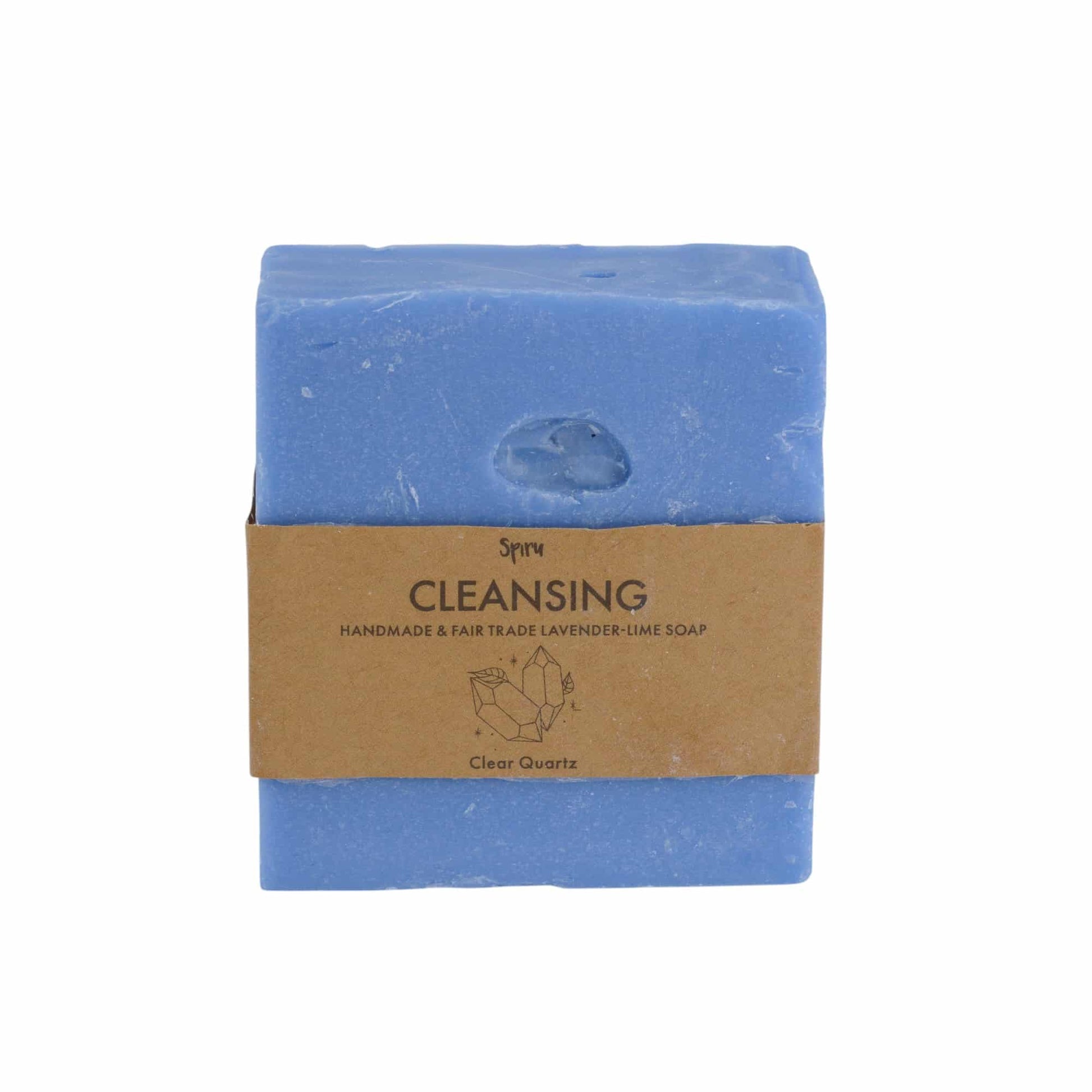 Spiru Fair Trade Edelsteen Zeep – Lavendel, Limoen & Bergkristal – Reinigen (100 gram)